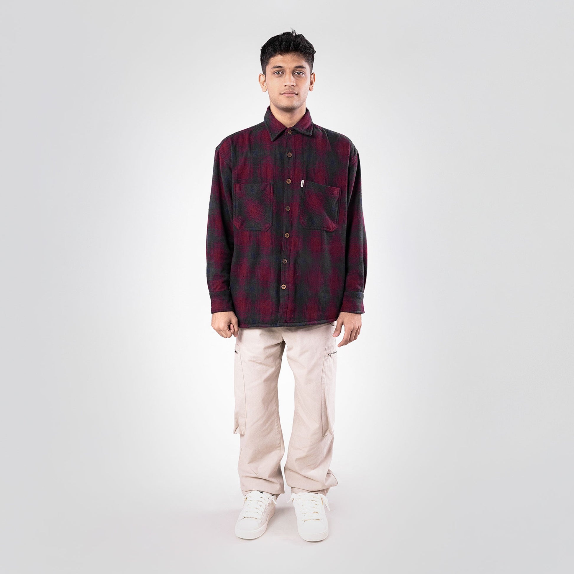SUPERKICKS | FLANNEL SHIRT { MAROON