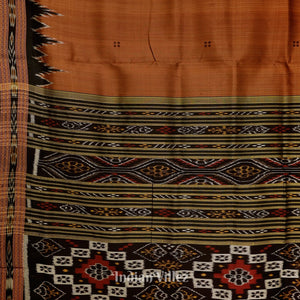 Cupper Phoda Kumbha Design Odisha Ikat Khandua Silk Saree