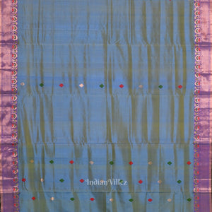 Sky Blue Handwoven Baluchari Silk Saree