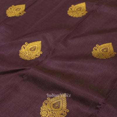 Dark Purple Doli Barat Theme at Border Kanjivaram Silk Saree