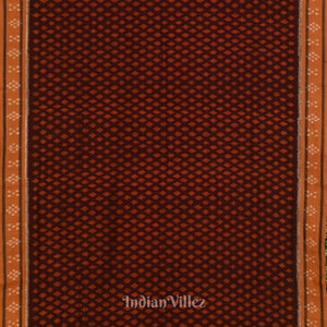 Coffee with Brown Odisha Sambalpuri Pure Cotton Saree