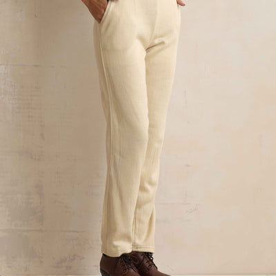 trueBrowns Beige Woollen Pants