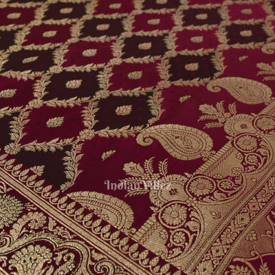 Mulberry Purple Rangkart Mashru Satin Banarasi Saree