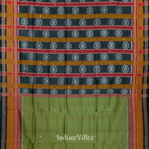 Mehndi Green Patil Design Kathiphera Khandua Silk Saree