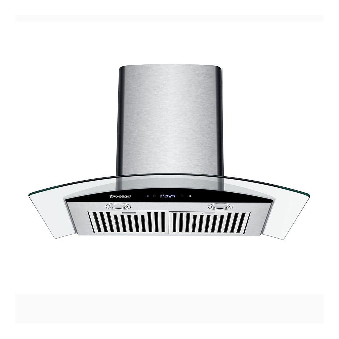 Napoli Curve Glass Chimney 60cm/1250m3/h