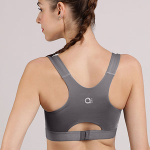 Elements Cotton Lined Low Impact Sports Bra - Volcanic Glass