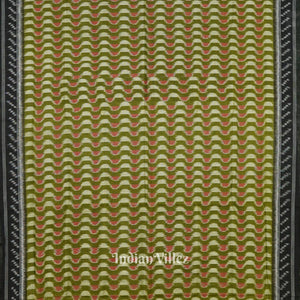 Green Multi Color Pure Sambalpuri Ikat Cotton Saree