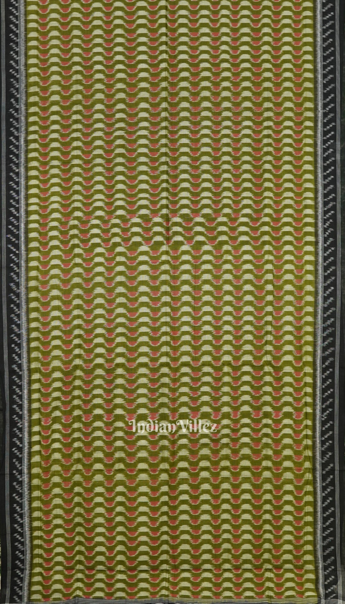 Green Multi Color Pure Sambalpuri Ikat Cotton Saree