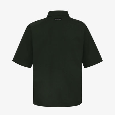 ALMOST GODS | ALPHA CROSS SPRAY PAINT SHIRT { GREEN