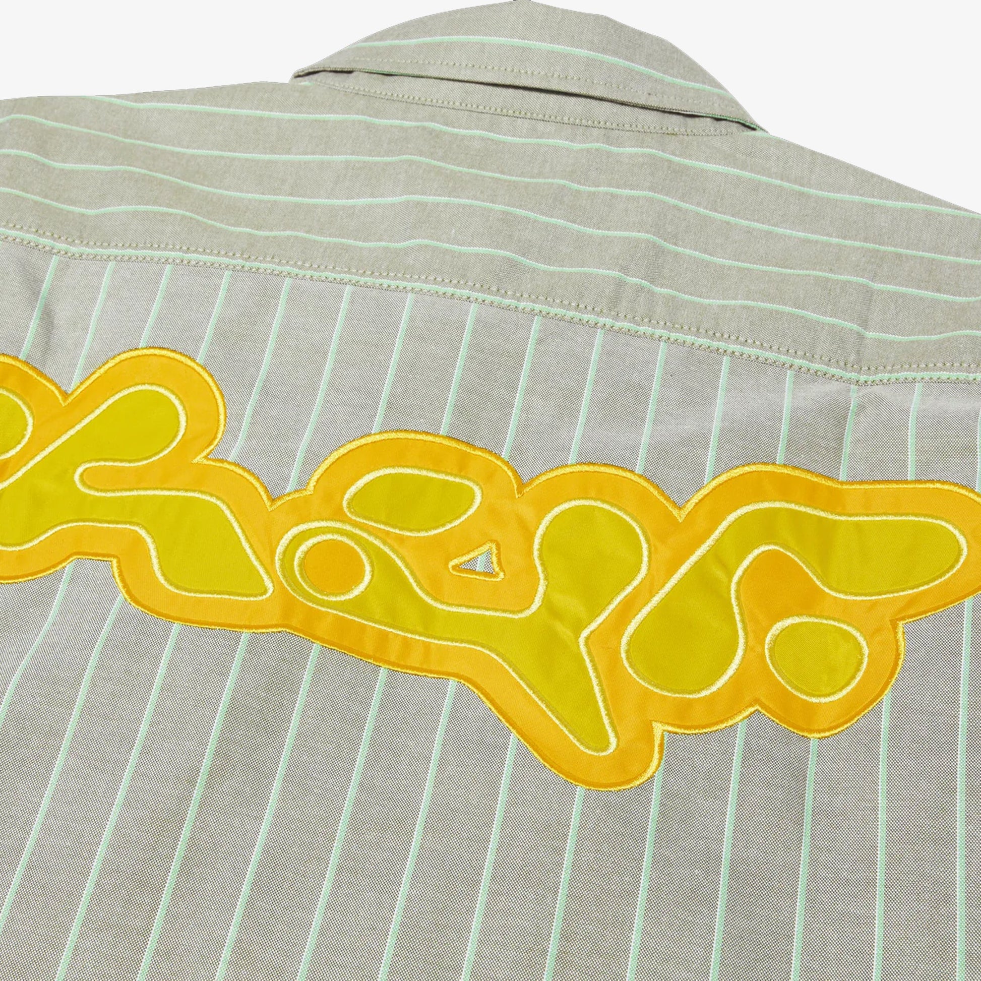 HUF | PARKER WORK SHIRT  { WHITE/GREEN