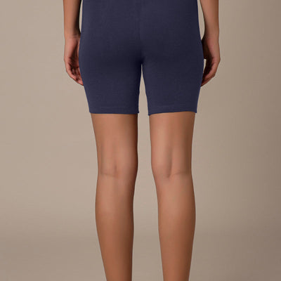 Smooth Mid-thigh Cotton Shortie Liner - Midnight