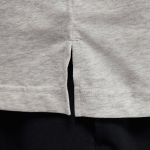 Jordan | DRI FIT SHORT-SLEEVE TOP { GREY HEATHER/WHITE