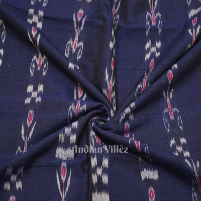 Blue Mayur Chandrika Sambalpuri Ikat Cotton Fabric