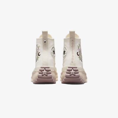 Converse | RUN STAR HIKE PLATFORM EMBROIDERED CRYSTALS  { VINTAGE WHITE