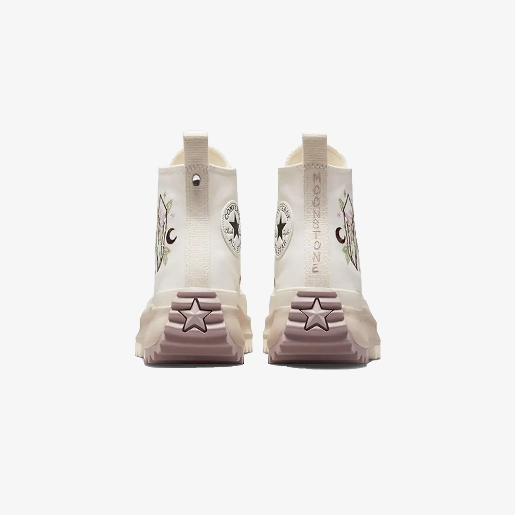 Converse | RUN STAR HIKE PLATFORM EMBROIDERED CRYSTALS  { VINTAGE WHITE