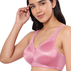 Elegant Support Non-padded & Non-wired Bra  - Wild Rose