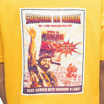 F A R A K | SARDAAR KA NAMAK T-SHIRT { YELLOW/YELLOW