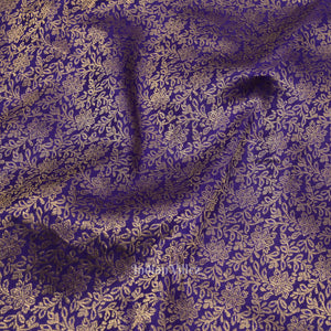 Navy Blue With Silver Pure Kanjivaram Silk Saree