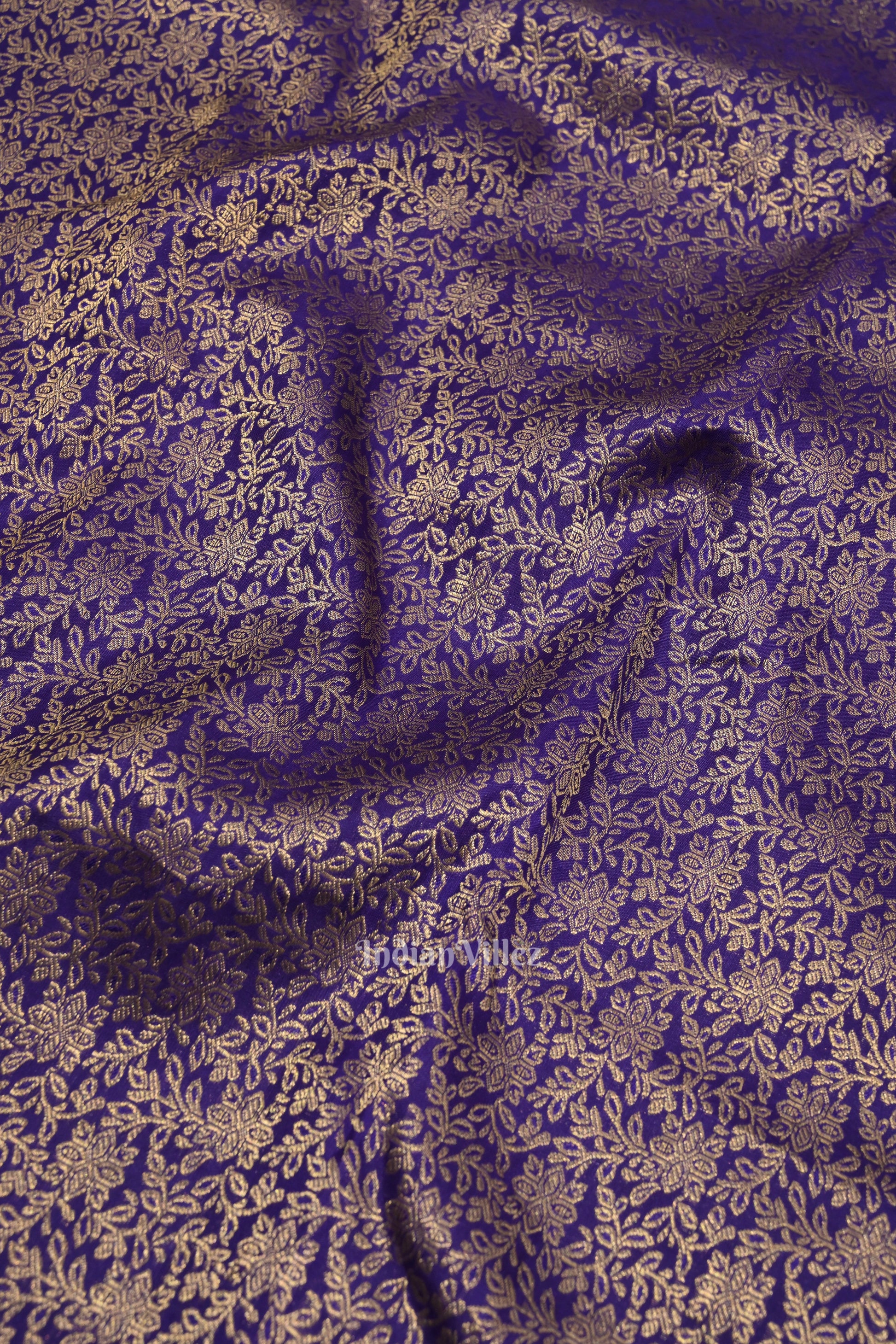 Navy Blue With Silver Pure Kanjivaram Silk Saree