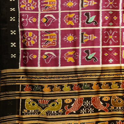 Magenta Nabakothi Contemporary Silk Saree