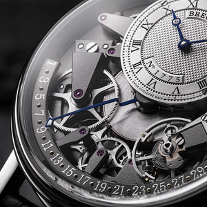 Breguet Tradition Silver & Grey Dial Black 40 MM Watch for Men