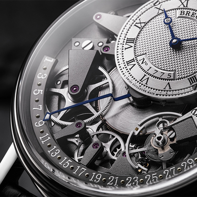 Breguet Tradition Silver & Grey Dial Black 40 MM Watch for Men