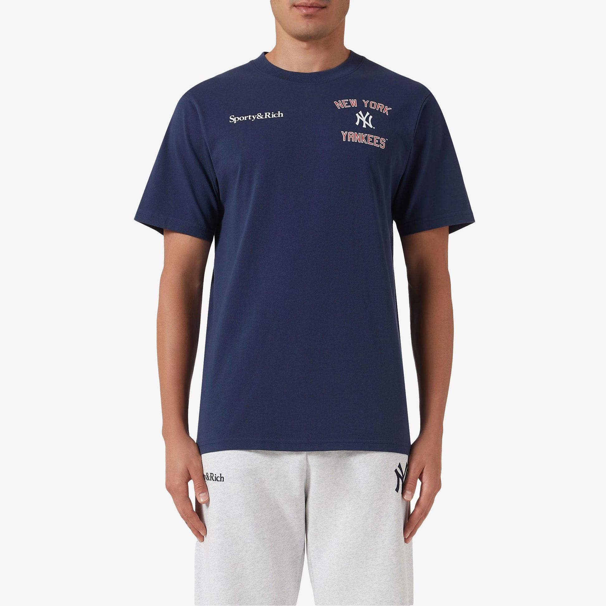 SPORTY & RICH | HOME RUN T-SHIRT { NAVY BLUE