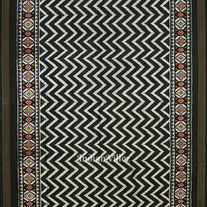 Exclusive Black Pochampally Ikat Handloom Silk Saree