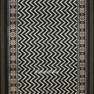 Exclusive Black Pochampally Ikat Handloom Silk Saree