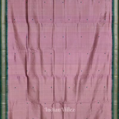Onion with Green Odisha Handloom Siminoi Silk Saree
