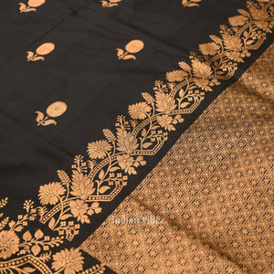 Black Designer Katan Banarasi Silk Saree