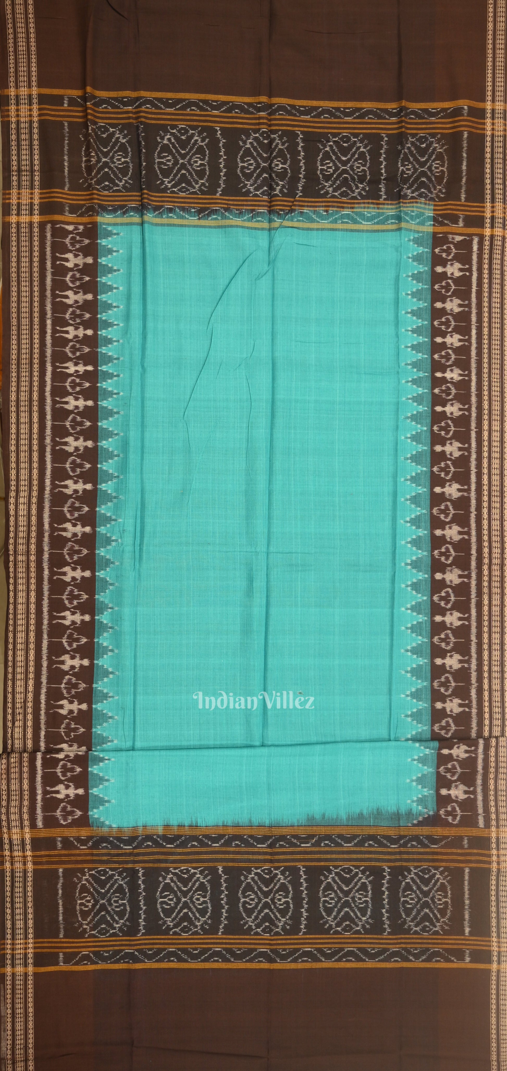 Black Green Jungle Theme Odisha Ikat Sambalpuri Dress Set & Dupatta