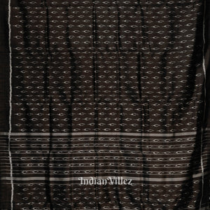 Black Odisha Ikat Contemporary Silk Saree