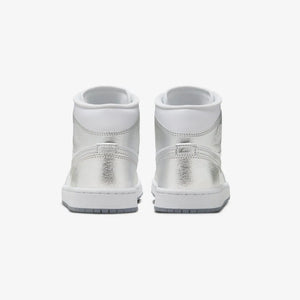 Jordan | AIR JORDAN 1 MID SE  { WHITE/METALLIC SILVER-WOLF GREY