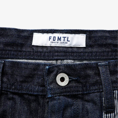 FDMTL | PATCHWORK PANTS RINSE  { INDIGO