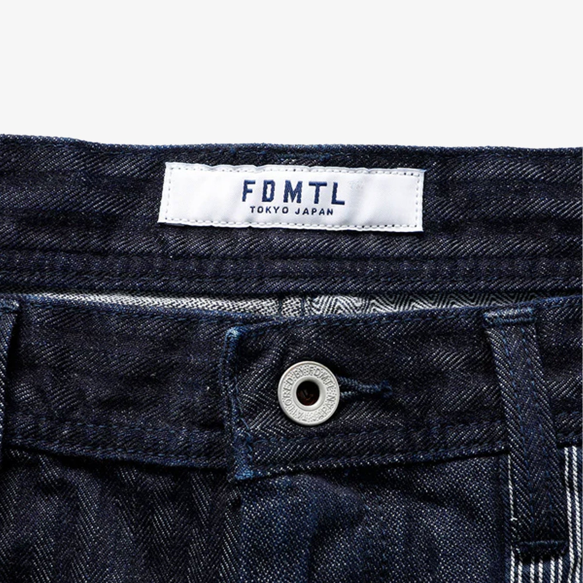 FDMTL | PATCHWORK PANTS RINSE  { INDIGO