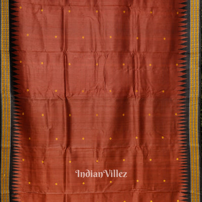 Fire Red Gopalpur Tussar Silk Saree