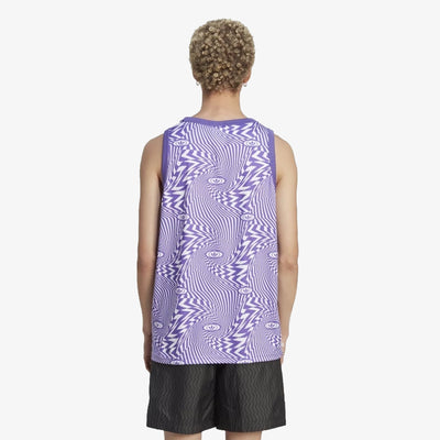 Adidas Originals | REKIVE ALLOVER PRINT TANK  { WHITE/PURRUS