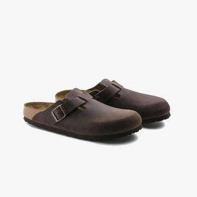 Birkenstock | BOSTON OILED LEATHER  { BROWN/HABANA