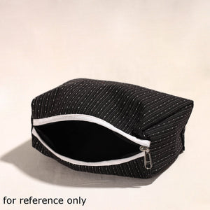 Black - Handmade Cotton Toiletry Pouch 07
