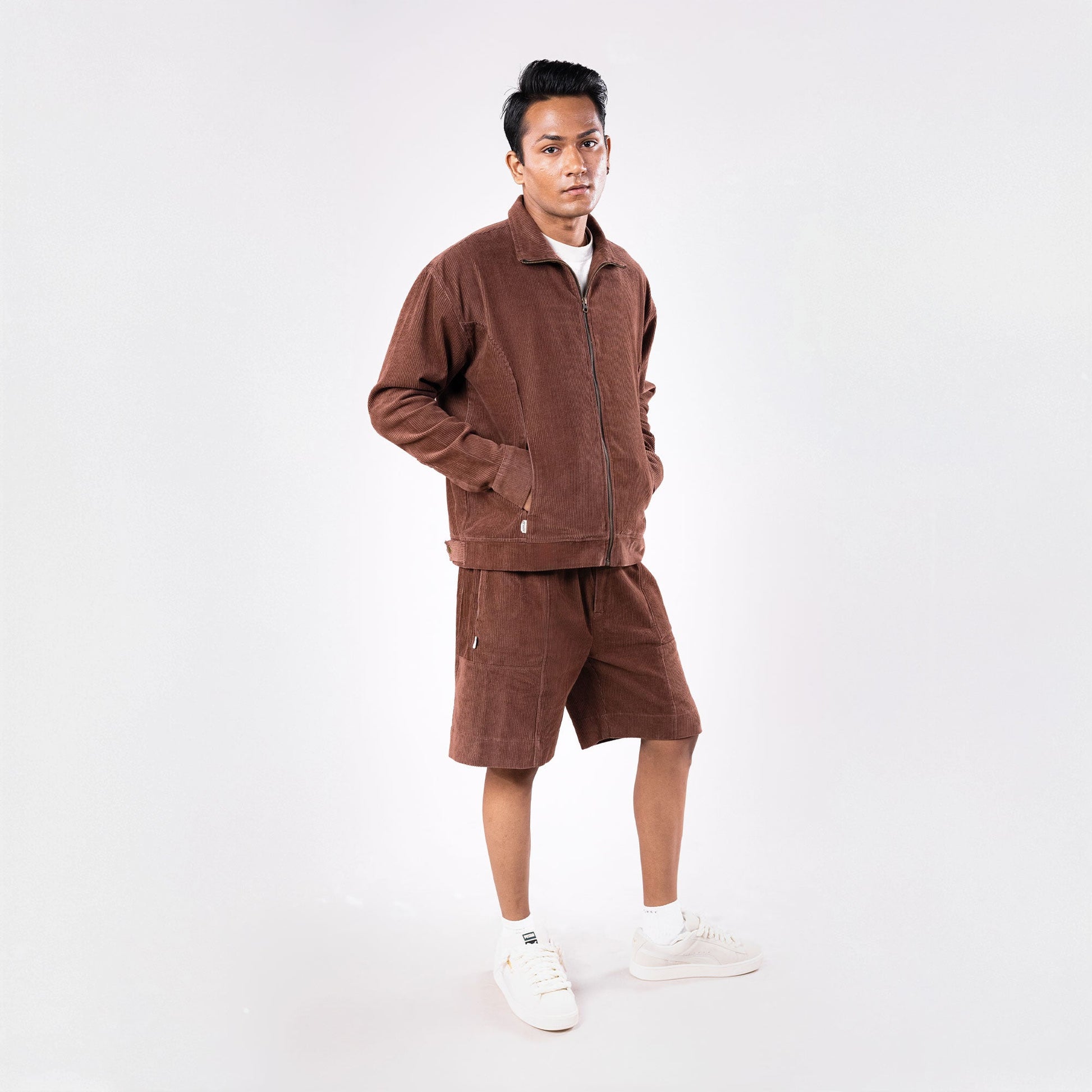 SUPERKICKS | CORDUROY JACKET { MUD BROWN