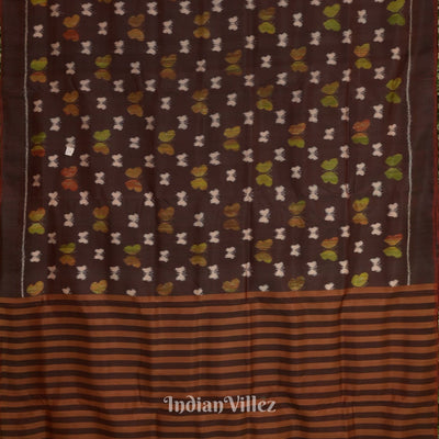 Maroon Dual Tone Butterfly Design Contemporary Silk Saree