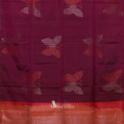 Magenta Pink Pure Kanjivaram Soft Silk Saree