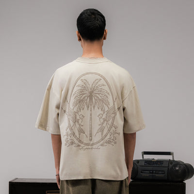 SUPERKICKS | PALM TEE { BEIGE/BROWN