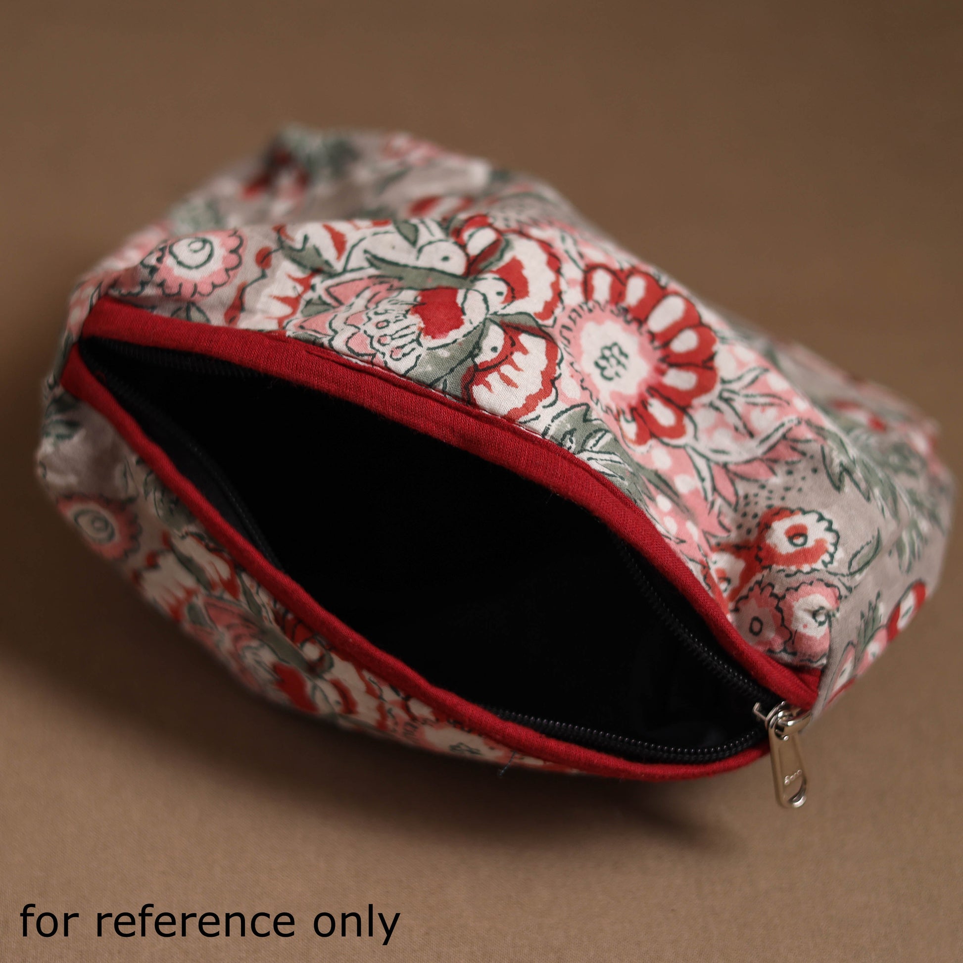 Brown - Handmade Cotton Toiletry Pouch 09