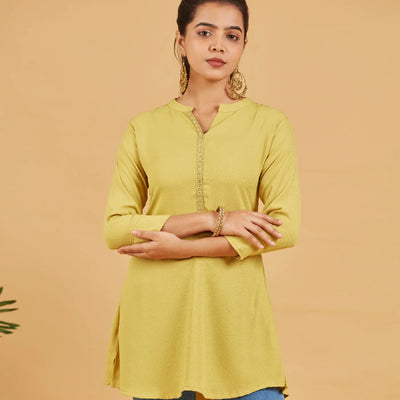 Grass Yellow Short Top
