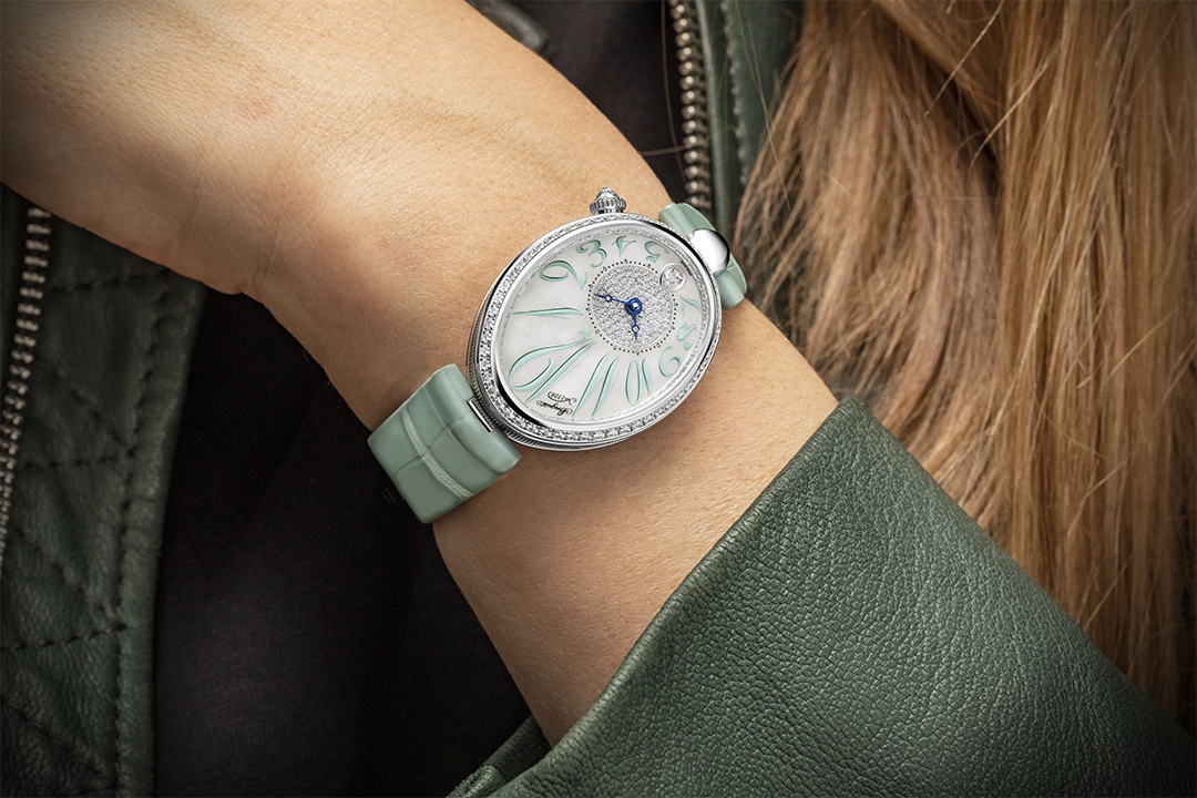 Breguet Reine De Naples Green Strap 36.50 mm for Women