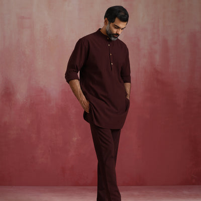trueBrowns Men's Cola Cotton Co-ord set