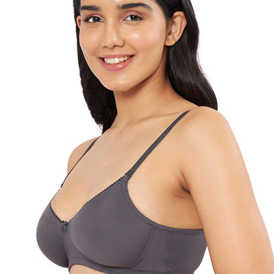 Smooth Elegance Padded Non-wired T-shirt Bra - Gray Pinstripe