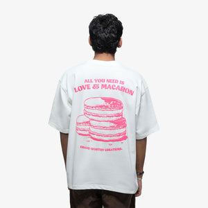 SUPERKICKS | LOVE & MACARON TEE { OFF WHITE